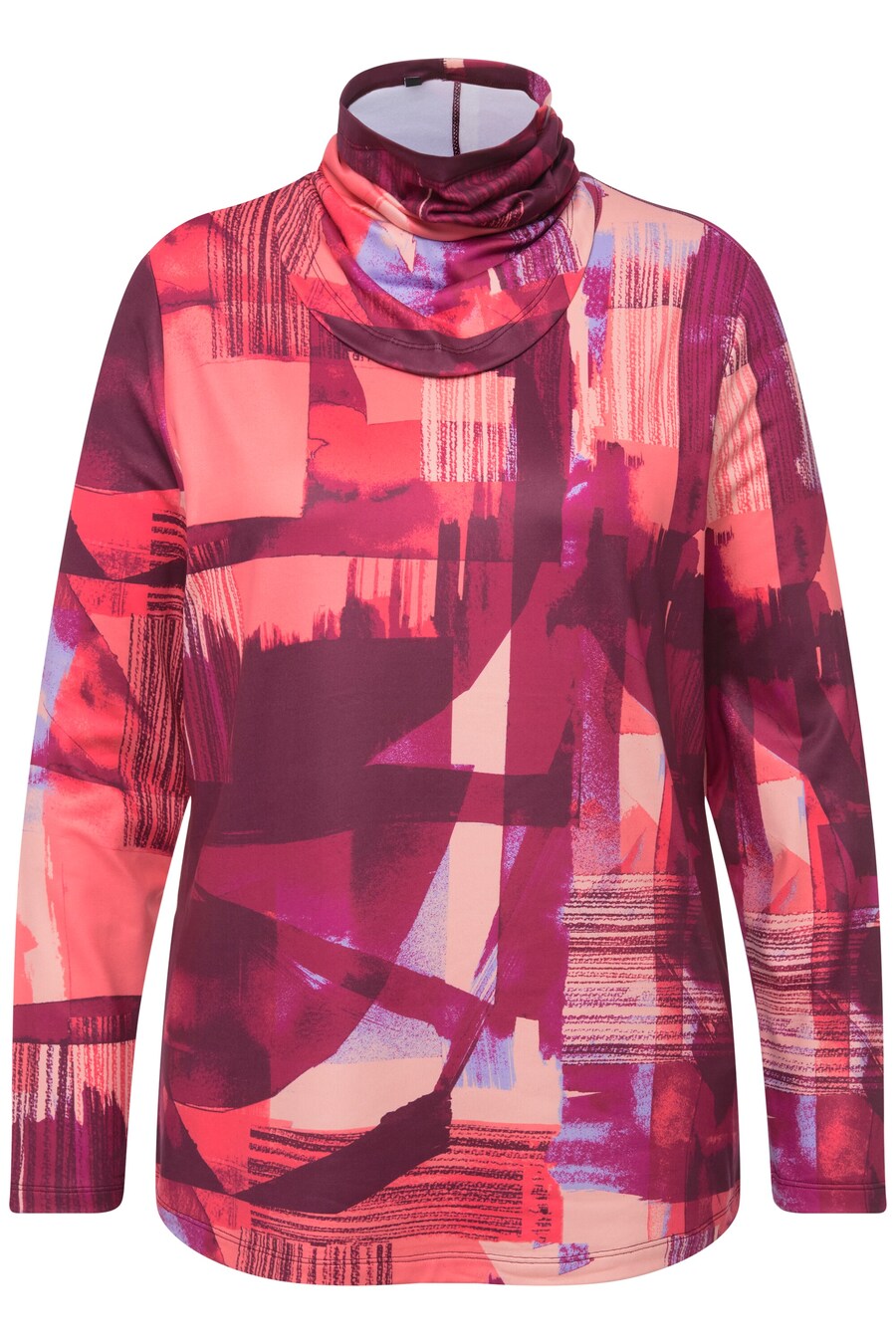 

Лонгслив Ulla Popken Performance Shirt, цвет mottled red