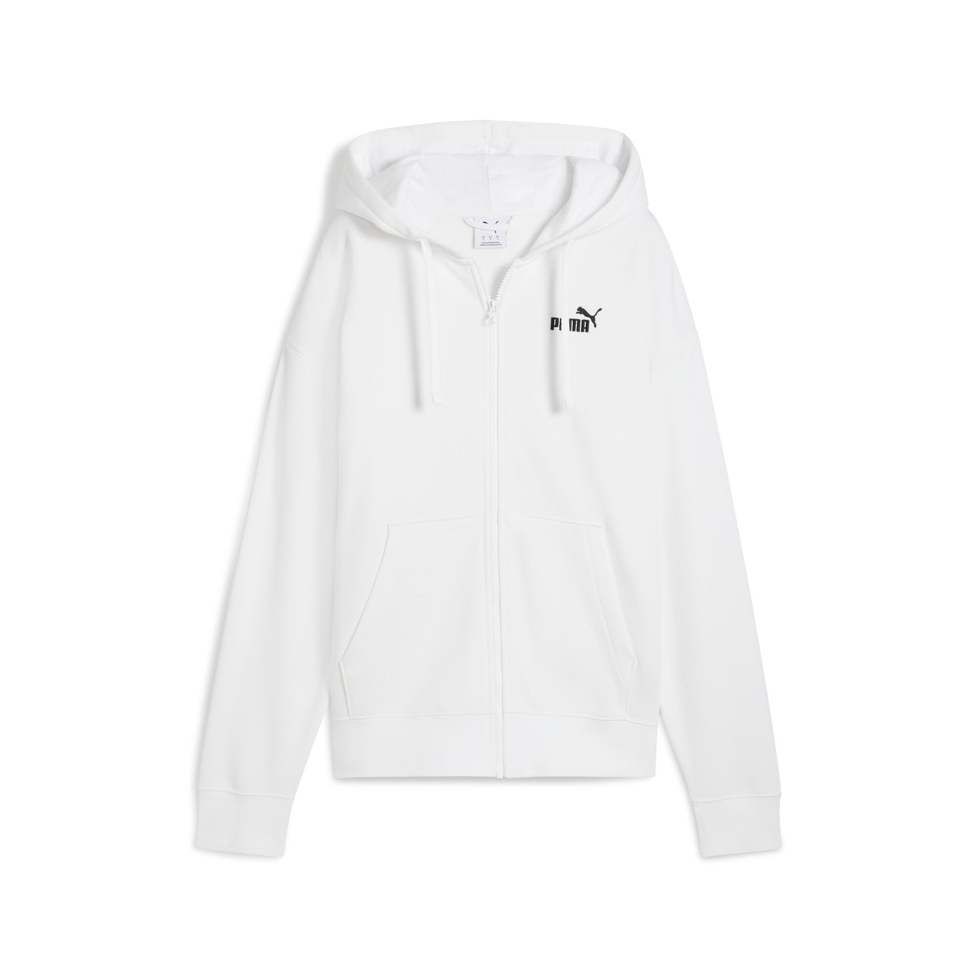 

PUMA Женская толстовка Essentials Small No. 1 Logo Fleece Comfort с капюшоном на молнии, белый