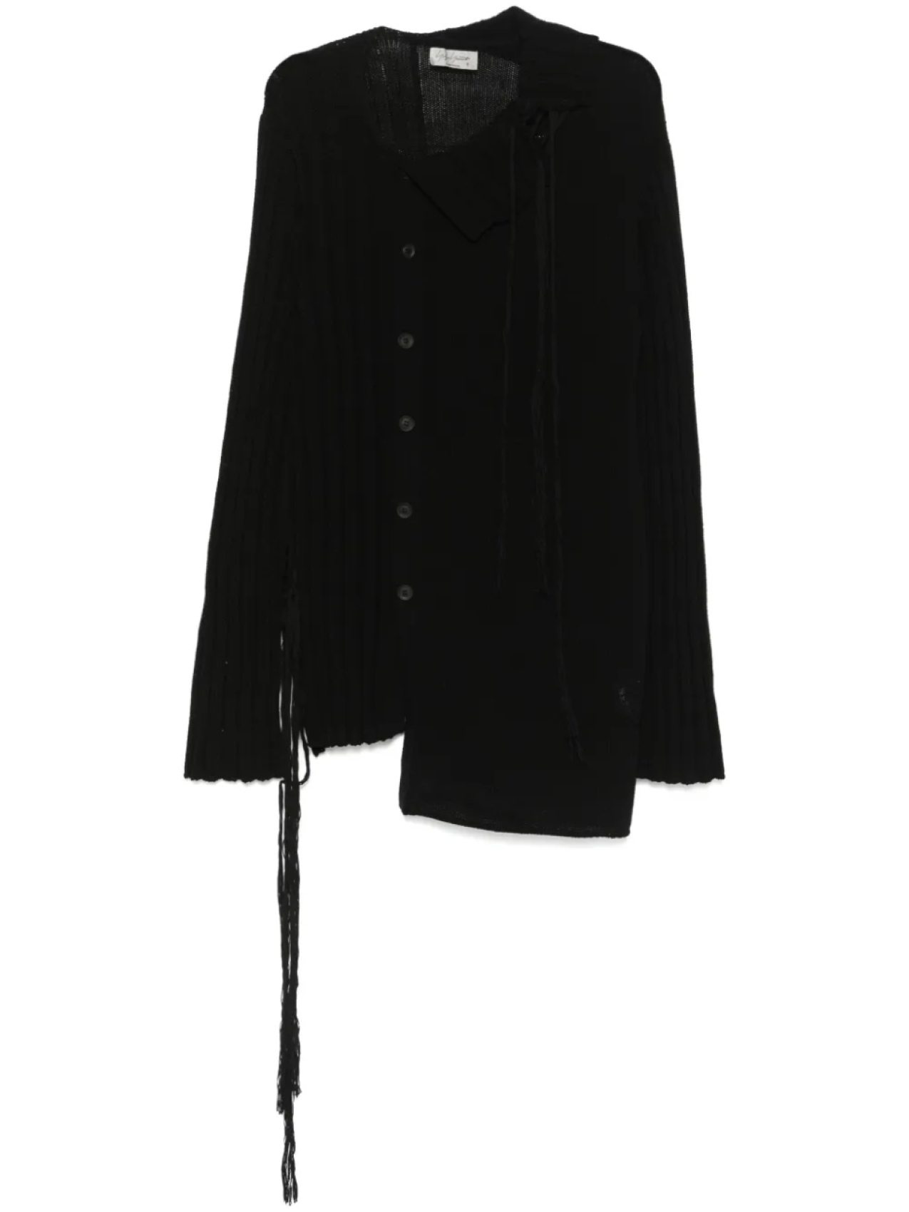 

Yohji Yamamoto кардиган асимметричного кроя, черный