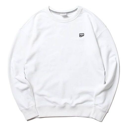 

Свитер downtown crew sweater 'white black' Puma, белый