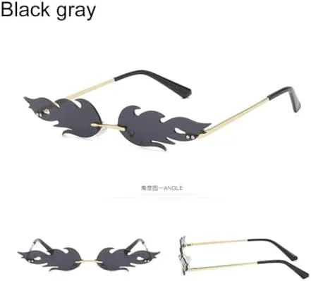 

1 шт. Модные солнцезащитные очки без оправы для женщин и мужчин, защита от УФ-излучения UV400, стильный винтажный уличный дизайн, узкие очки MTZJH, B-black Gray