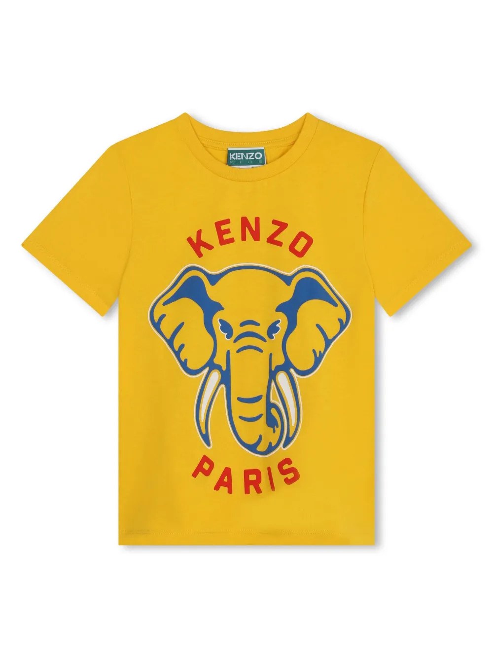 

Футболка из органического хлопка с логотипом Kenzo Kids, желтый