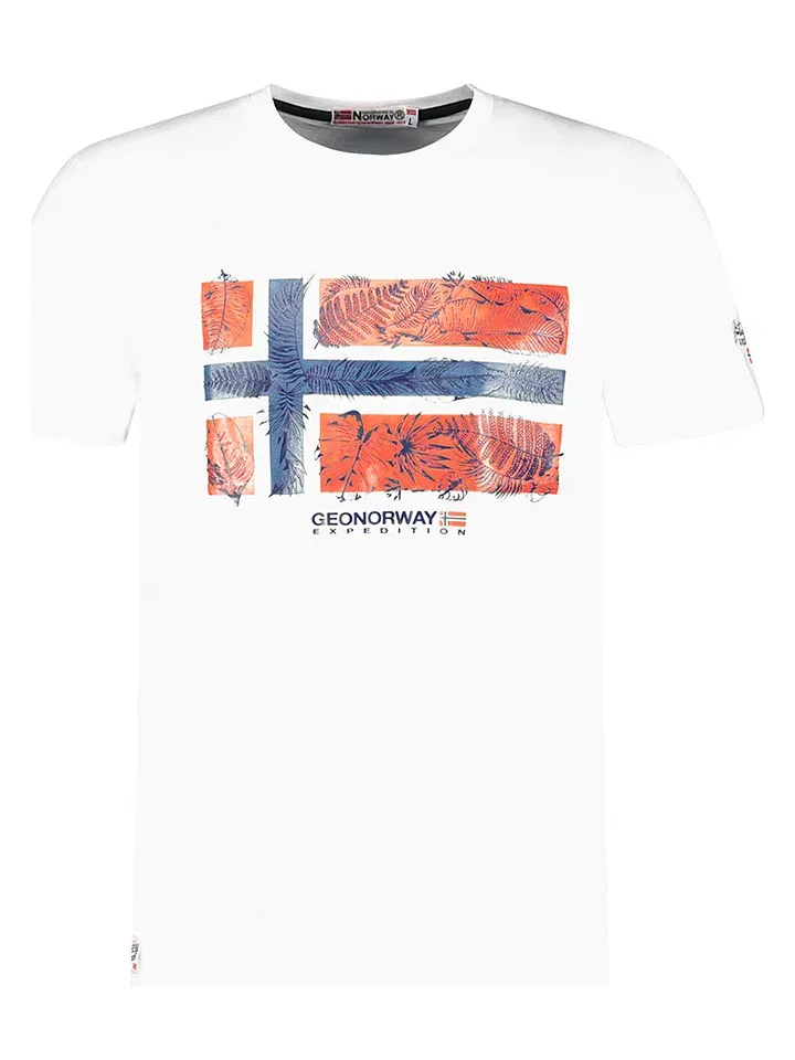 Футболка с принтом пальмы, Geographical Norway, белый