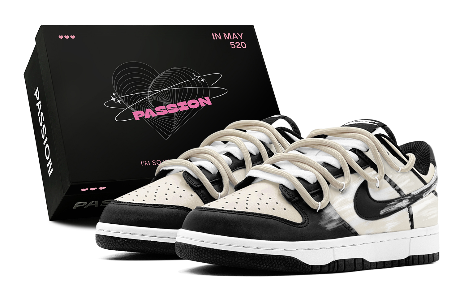 

Nike Кроссовки для скейтбординга Dunk Coconut Latte с нескользящей подошвой, мужские, черно-коричневые