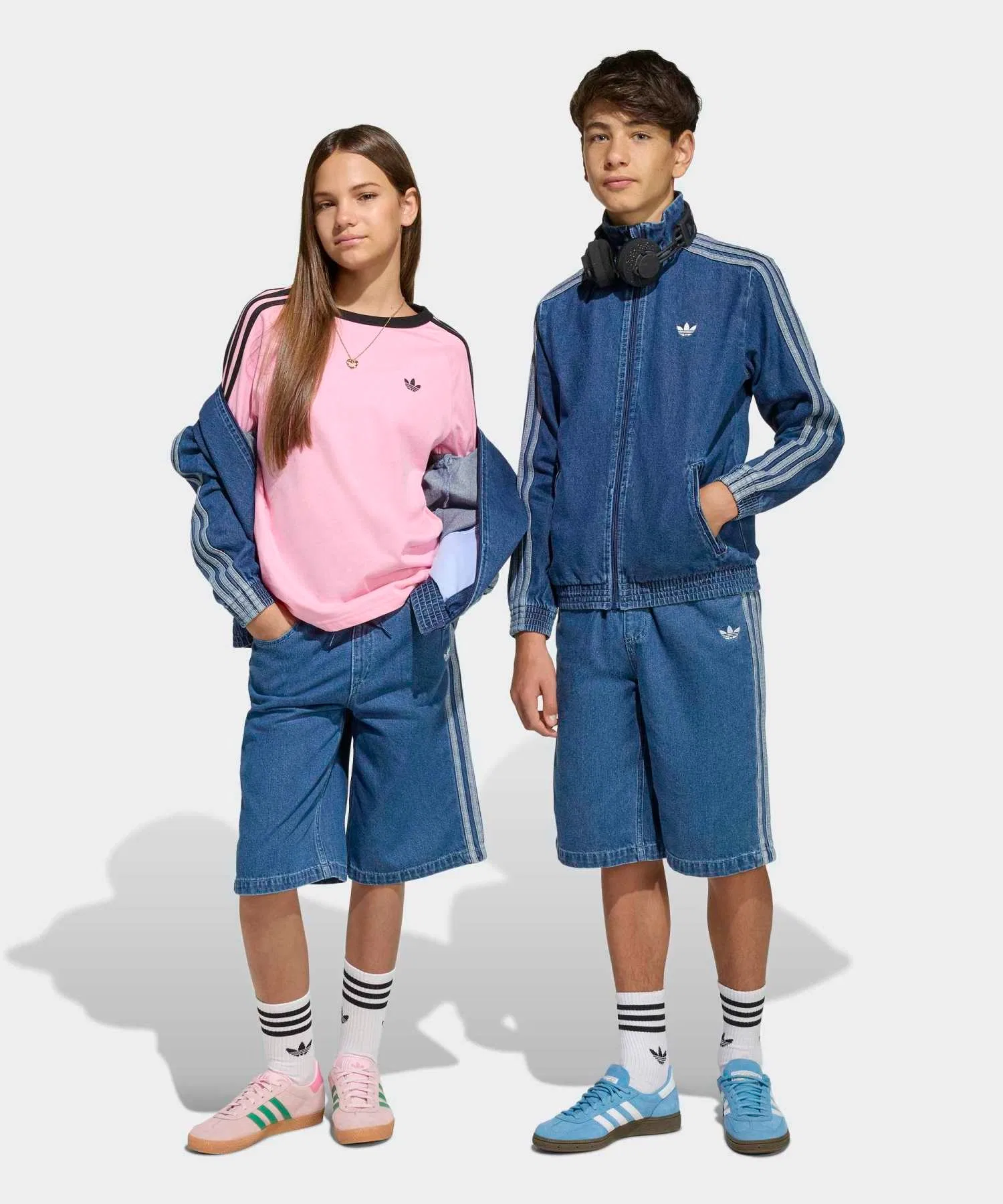 Детские джинсовые шорты adidas Originals синие