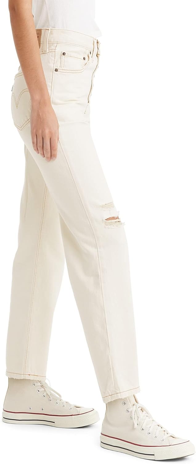 

Женские джинсы Levi's Snap Ribcage Straight Ankle Jeans, (New) White Destructed