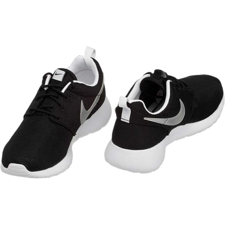 Кроссовки для бега Roshe Run с низким верхом, противоскользящие, износостойкие, для детей и подростков Nike, черный — фото 3