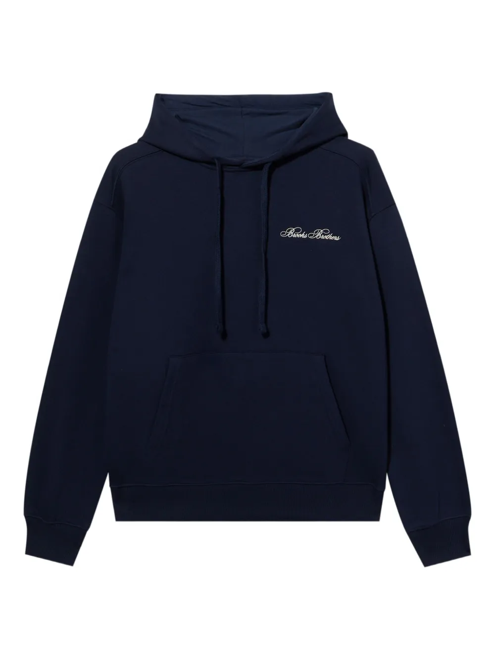 

Хлопковое худи с вышитым логотипом Brooks Brothers, синий