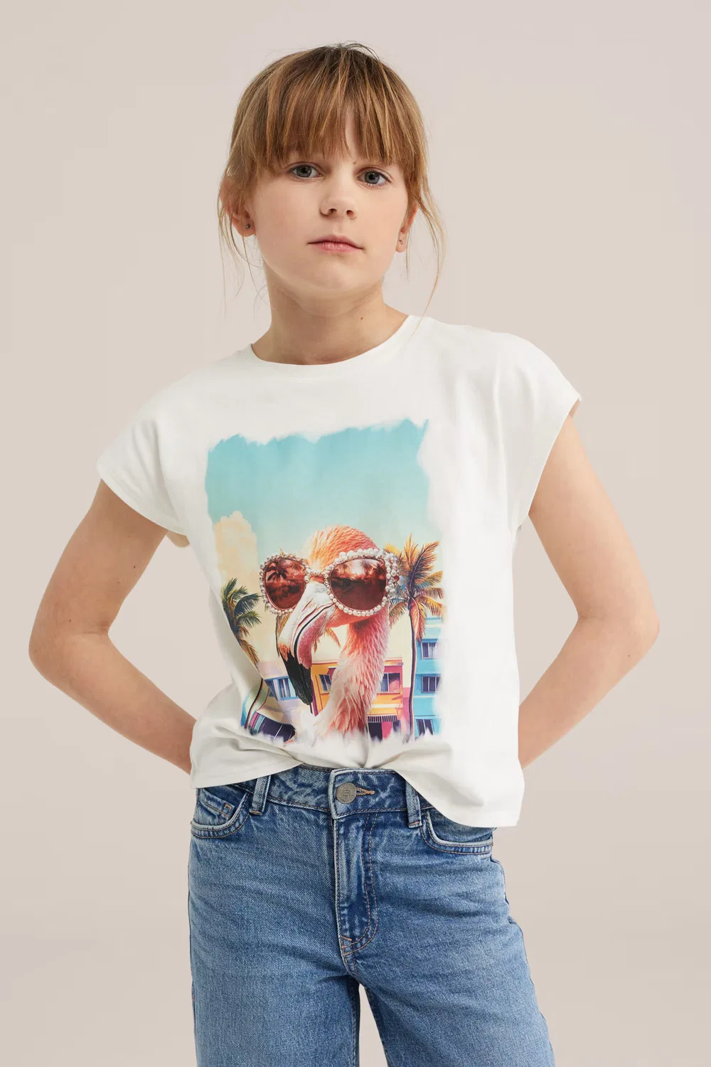 Футболка We Fashion, Off White — фото 3