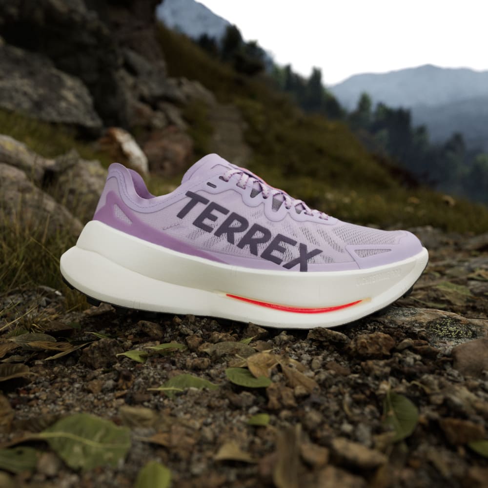 Кроссовки Adidas Terrex Agravic Speed Ultra Trail Running Shoes, цвет Powder Plum/Aurora Plum/Lucid Red — фото 2