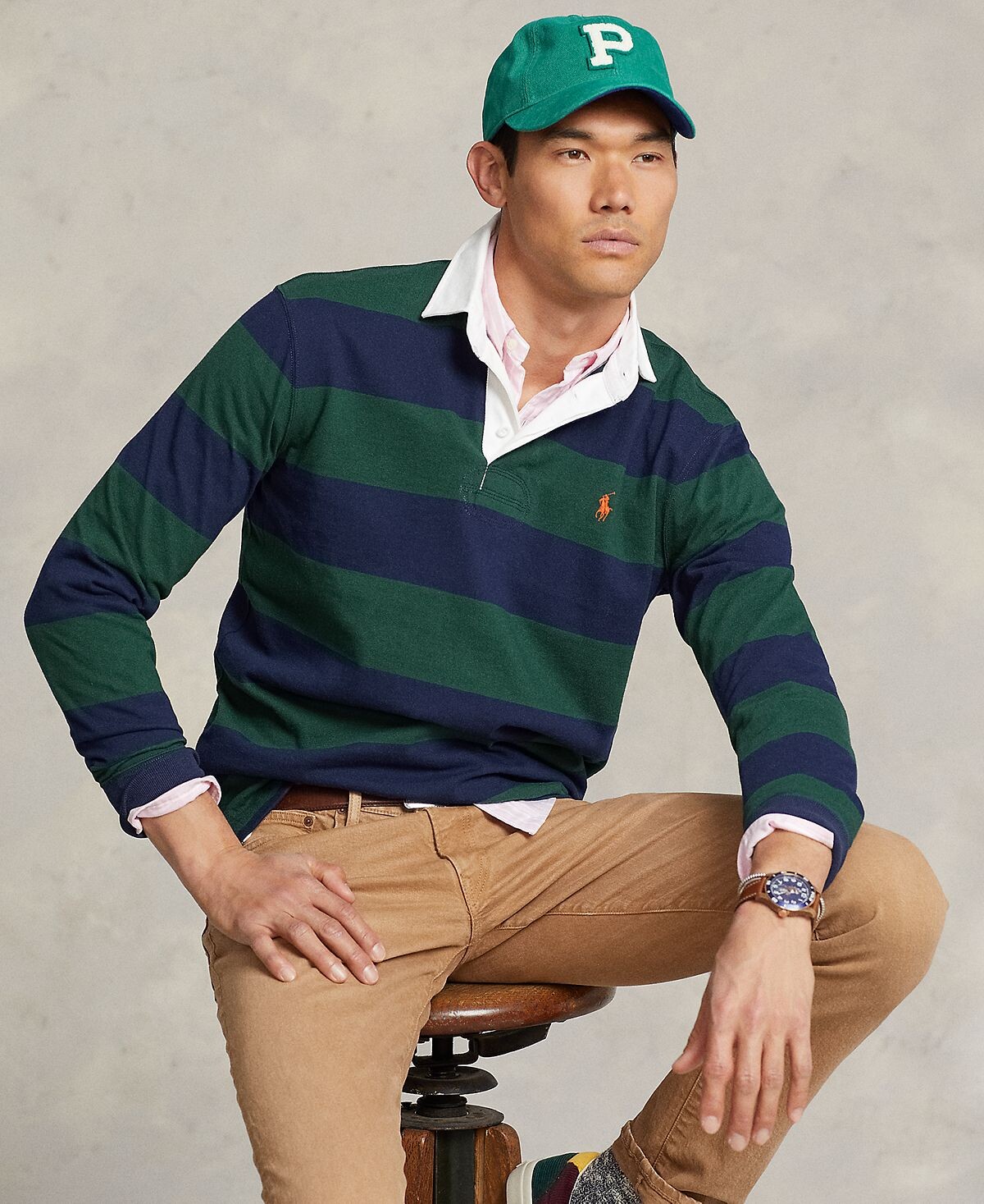 

Мужская рубашка The Iconic из хлопка для регби Polo Ralph Lauren