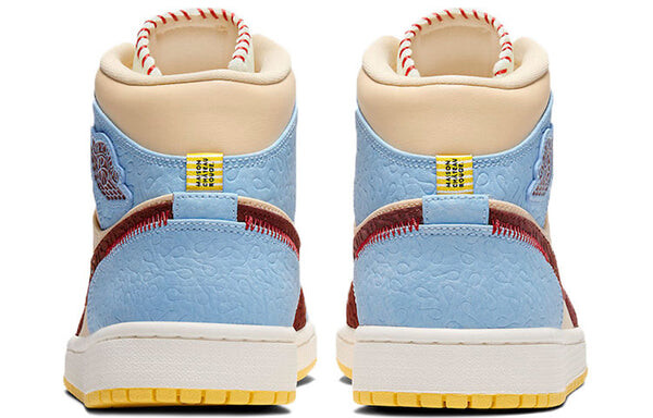 Кроссовки 1 mid se x maison chateau rouge 'fearless' Air Jordan, мультиколор — фото 4