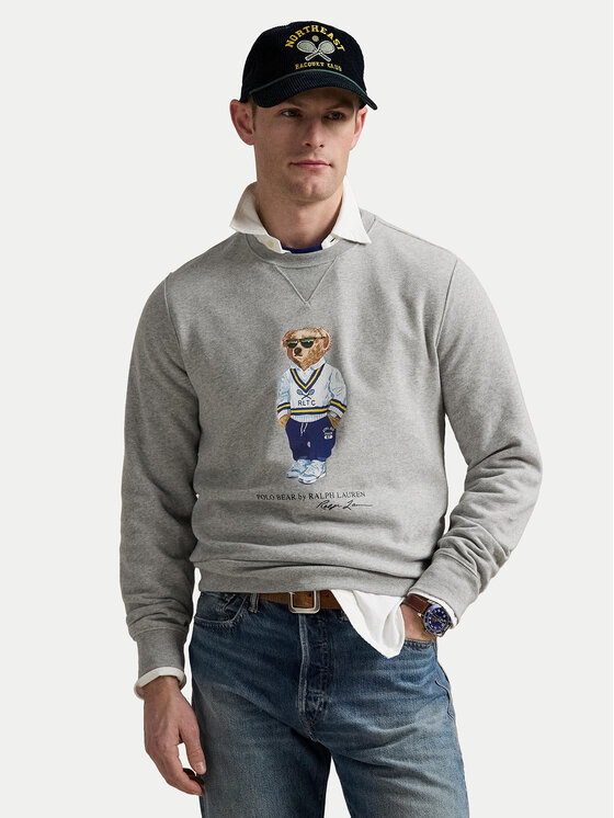 

Свободный крой толстовки 710973145002 Polo Ralph Lauren, серый