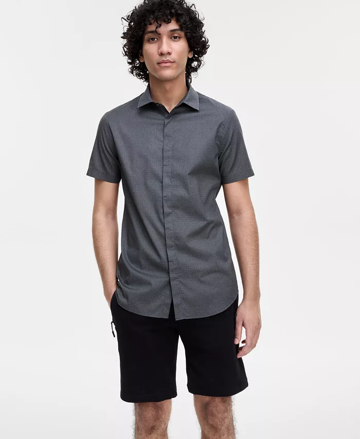 

Мужская рубашка с фактурной тканью A|X Armani Exchange, синий