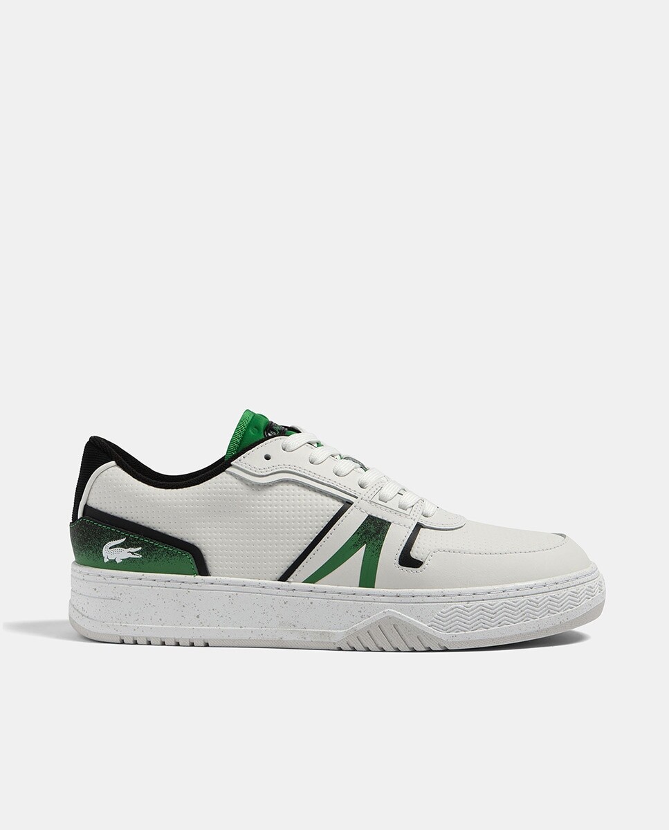 

L001 мужские кожаные кроссовки с аэрозольным принтом Lacoste, белый
