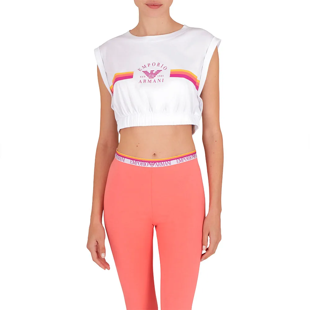 

Футболка без рукавов Emporio Armani EW000505_AF10883 Crop, белый