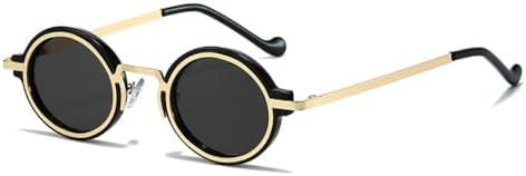 

Солнцезащитные очки овальной формы 2027 года для женщин с градиентным переходом цвета, модные панк-очки для мужчин, защита от ультрафиолета UV400 MTZJH, Golden Black Gray