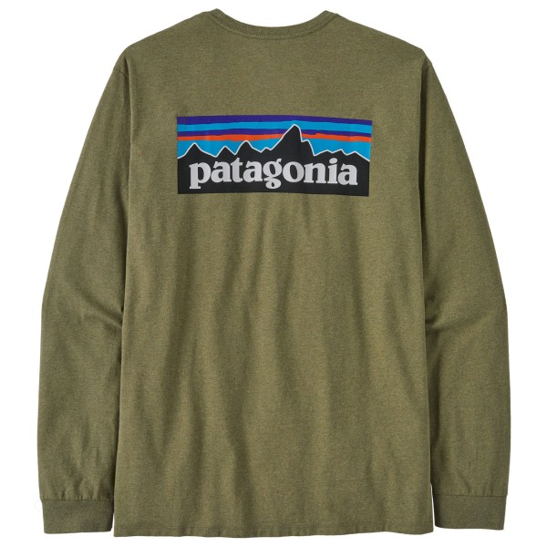 Футболка с логотипом L/S p-6, ответственная за безопасность, с длинным рукавом Patagonia, Gravel Heather — фото 4