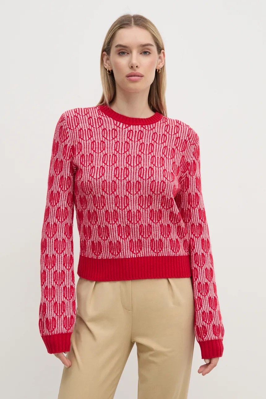 

Свитер из смесовой шерсти United Colors of Benetton, красный