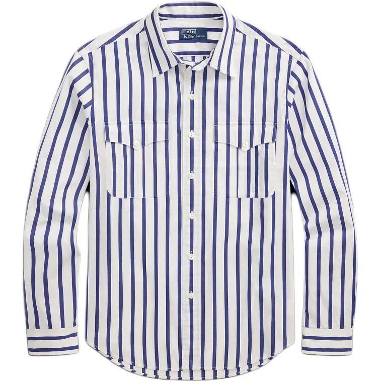 Рубашка из поплина в полоску Polo Ralph Lauren, Blue White