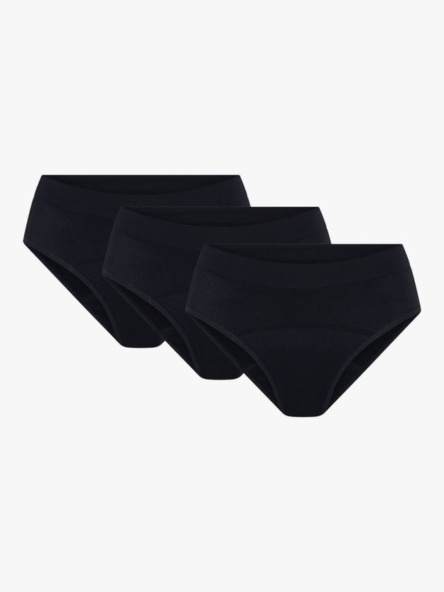 

Беспрошивные бикини-хипстеры Modibodi, Moderate Absorbency, Pack of 3, Black