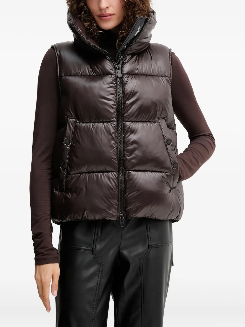 

Стёганый жилет с воротником-стойкой Save The Duck, коричневый