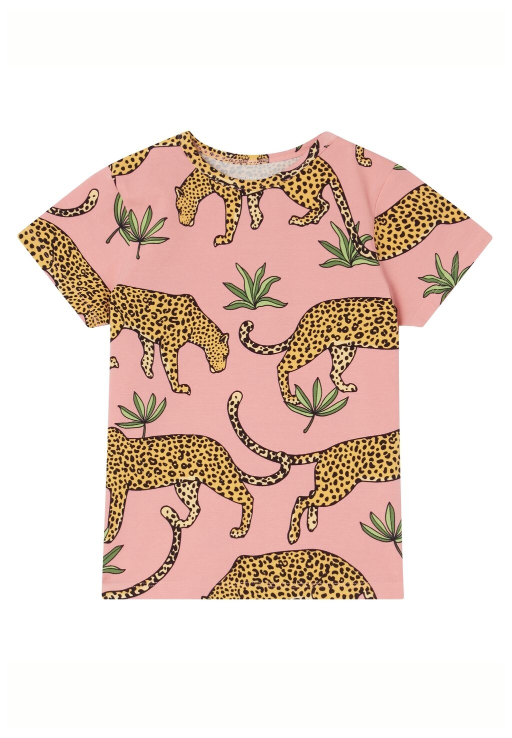 

Футболка с принтом JUNO SS TROPICAL LEOPARD AOP The Striped Cat, цвет pink blossom