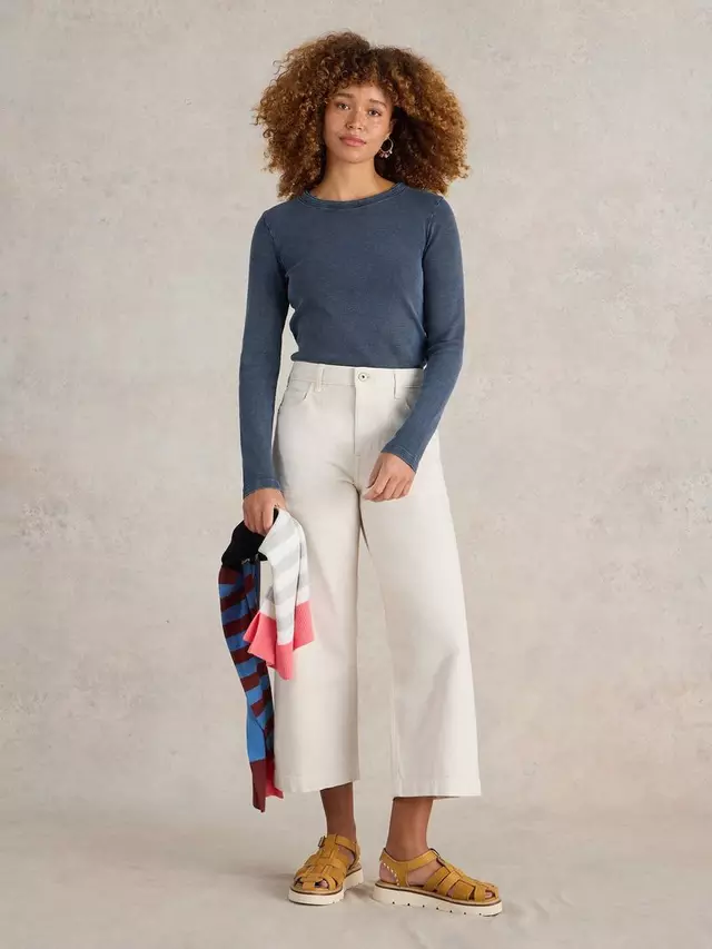 

Топ White Stuff Sadie Garment Dyed, цвет mid/blue