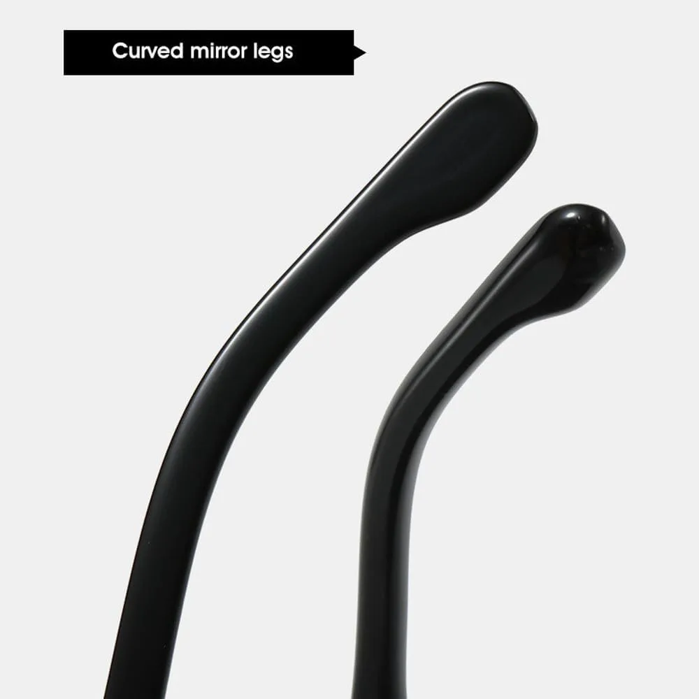 

Классические цельные солнцезащитные очки для мужчин, с плоской верхней частью, для женщин, в большой оправе, черные, с защитой от УФ-излучения UV400 TKKTLLT, Black