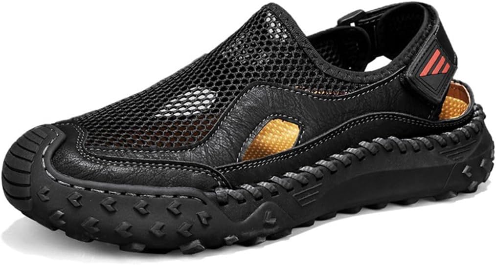 

Мужские сандалии Rojeam, нескользящие рыбачьи сандалии, летняя обувь для путешествий, пляжа и повседневной носки, черный