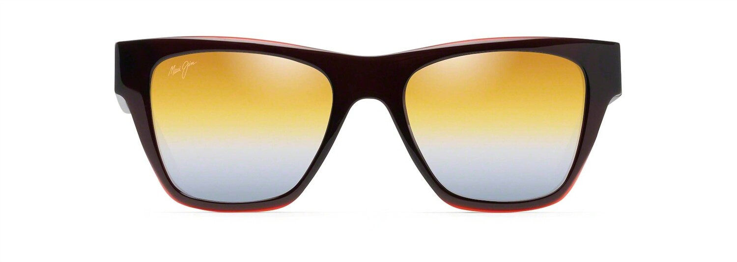 

Коричнево-красные солнцезащитные очки Ekolu Square Maui Jim