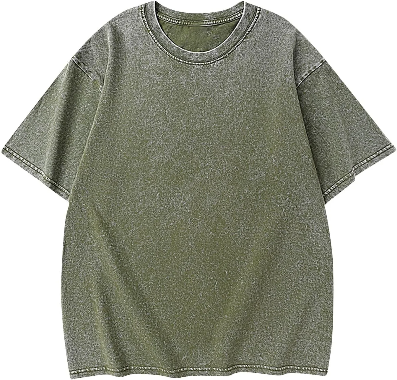 Мужская футболка Vintage с коротким рукавом и круглым вырезом