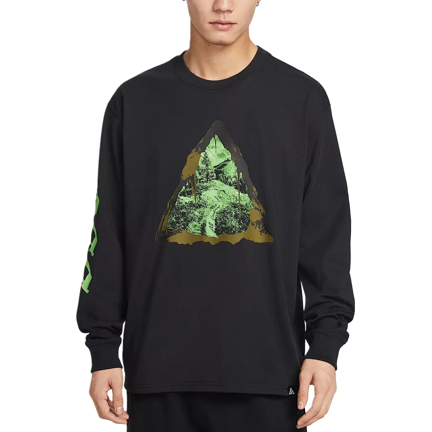 Nike Футболка ACG DRI FIT мужская черная с круглым вырезом