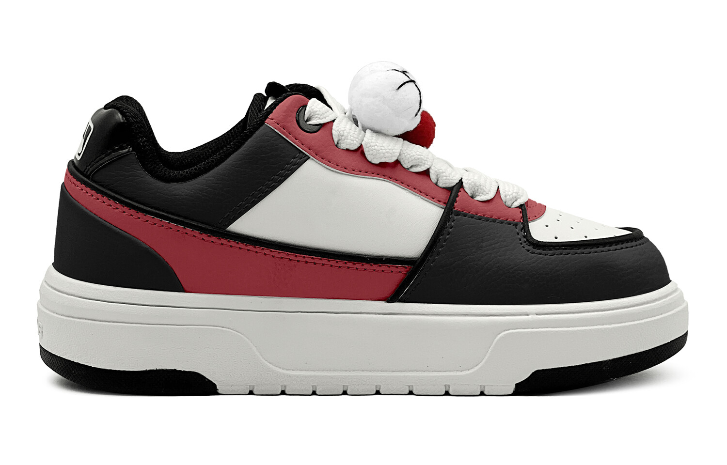 Кроссовки MLB Chunky Liner Skateboarding Shoes Unisex Low-top Black/Red/White, красный — фото 3
