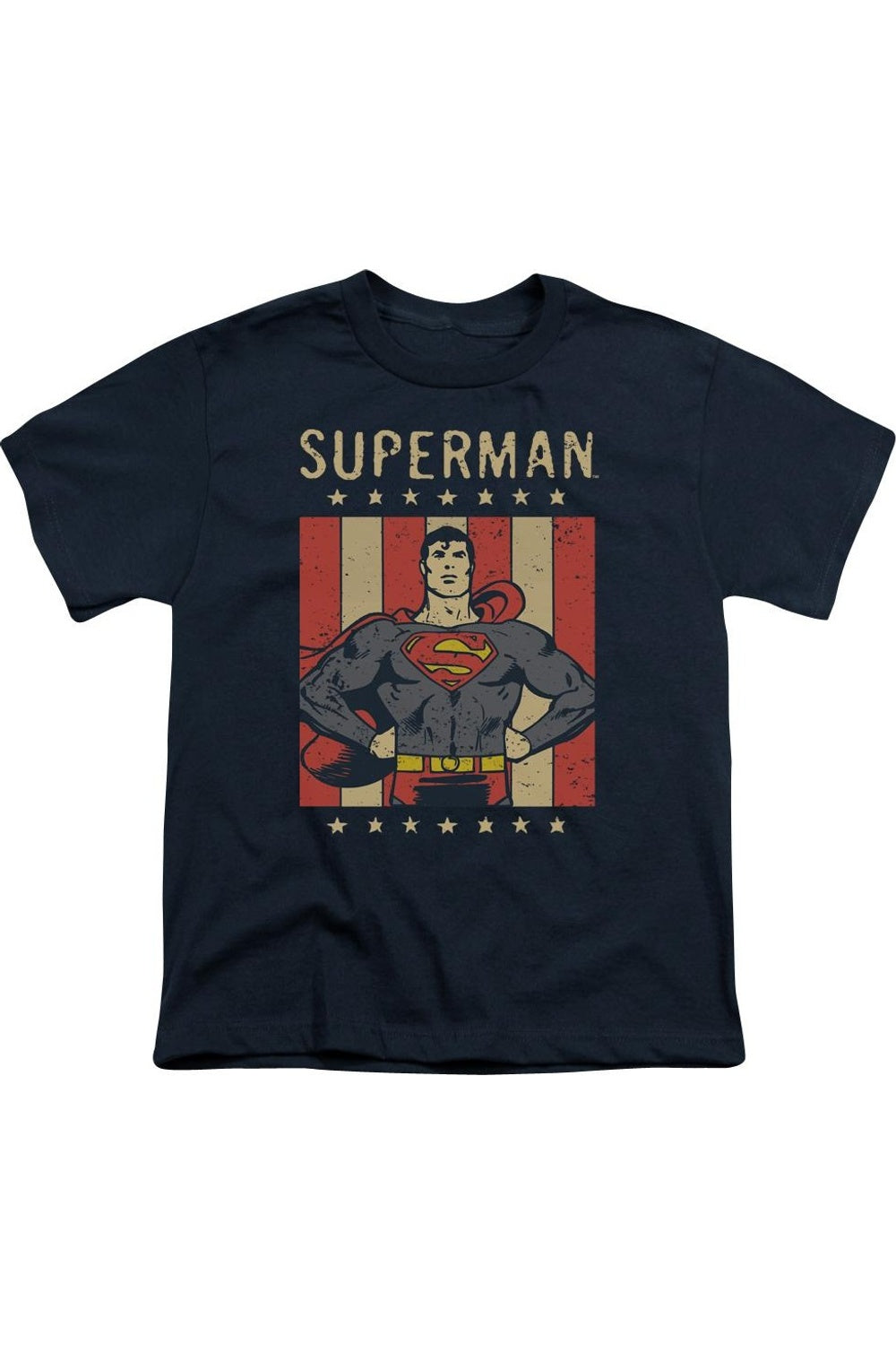 

Футболка DC Comics Retro Liberty с коротким рукавом для детей Gildan, темно-синий
