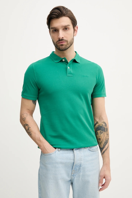 

Хлопковая поло Pepe Jeans, зеленый