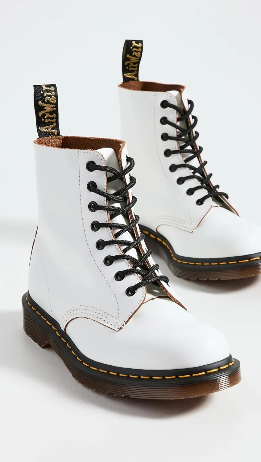 Мужские винтажные ботинки Dr. Martens 1460, White — фото 2