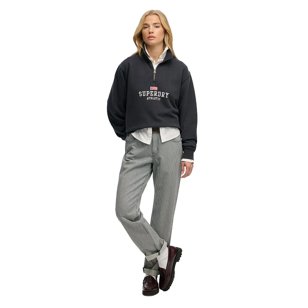 Спортивная толстовка Superdry Athletic Essential Graphic с половинной молнией, синий — фото 4
