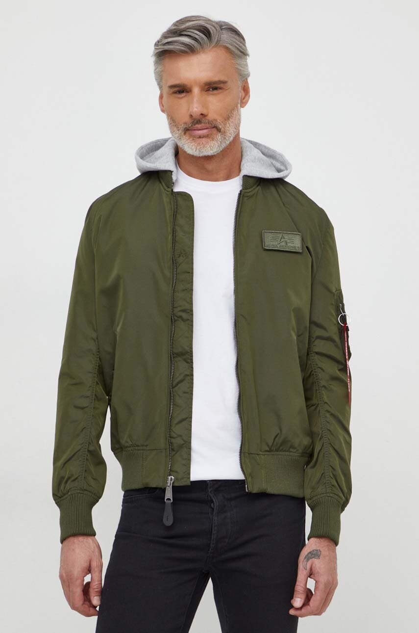 

Куртка MA-1 TT Hood Alpha Industries, зеленый