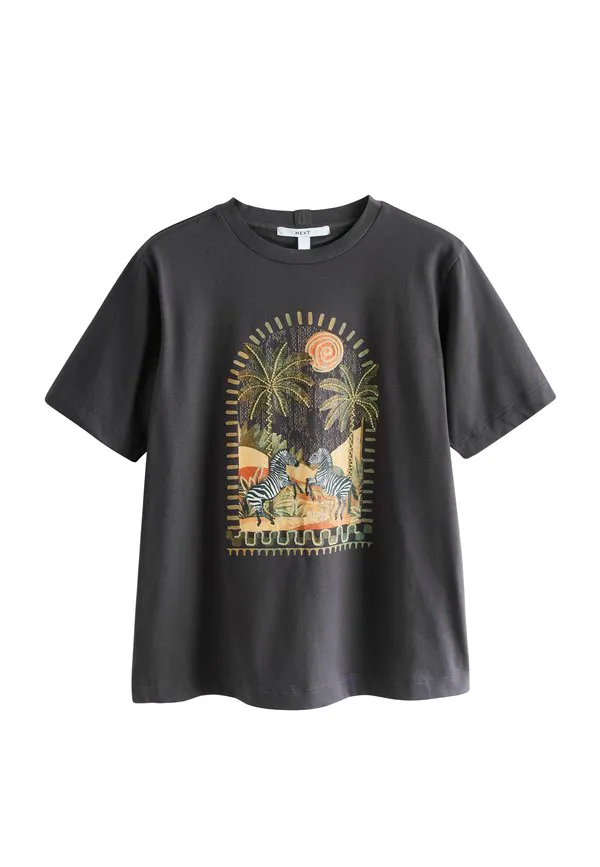 

Футболка с коротким рукавом и круглым вырезом, с принтом Next, Charcoal Grey Embroidered Graphic, Черный, Футболка с коротким рукавом и круглым вырезом, с принтом Next, Charcoal Grey Embroidered Graphic