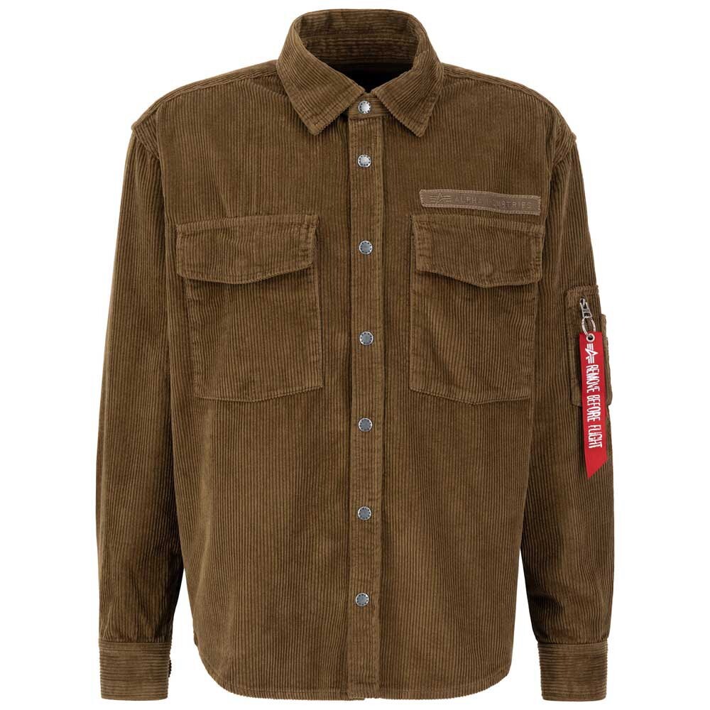 

Рубашка Alpha Industries Cord, коричневый