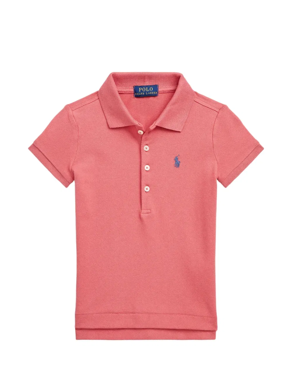 Поло с вышитым логотипом Polo Ralph Lauren Kids, розовый