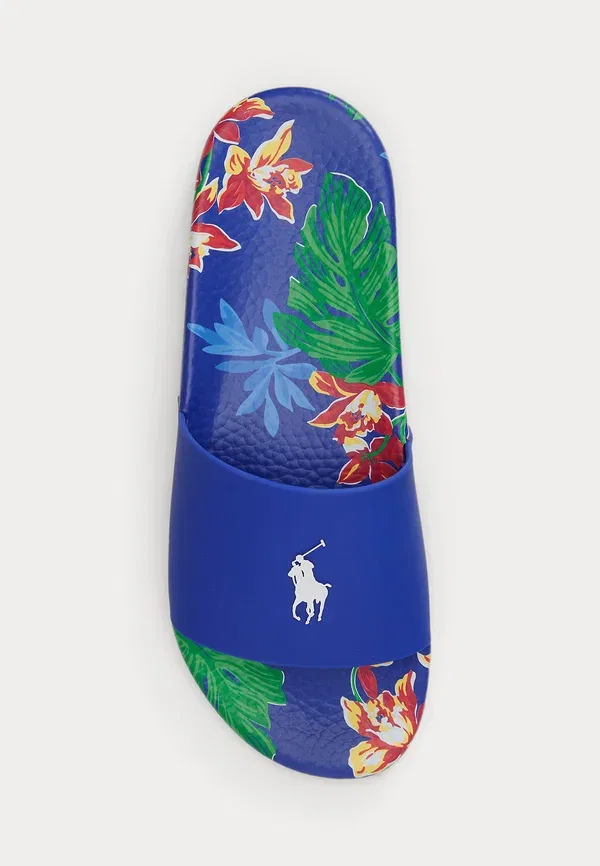 Сланцы Polo Ralph Lauren Floral Print Slide, тропический королевский синий — фото 4