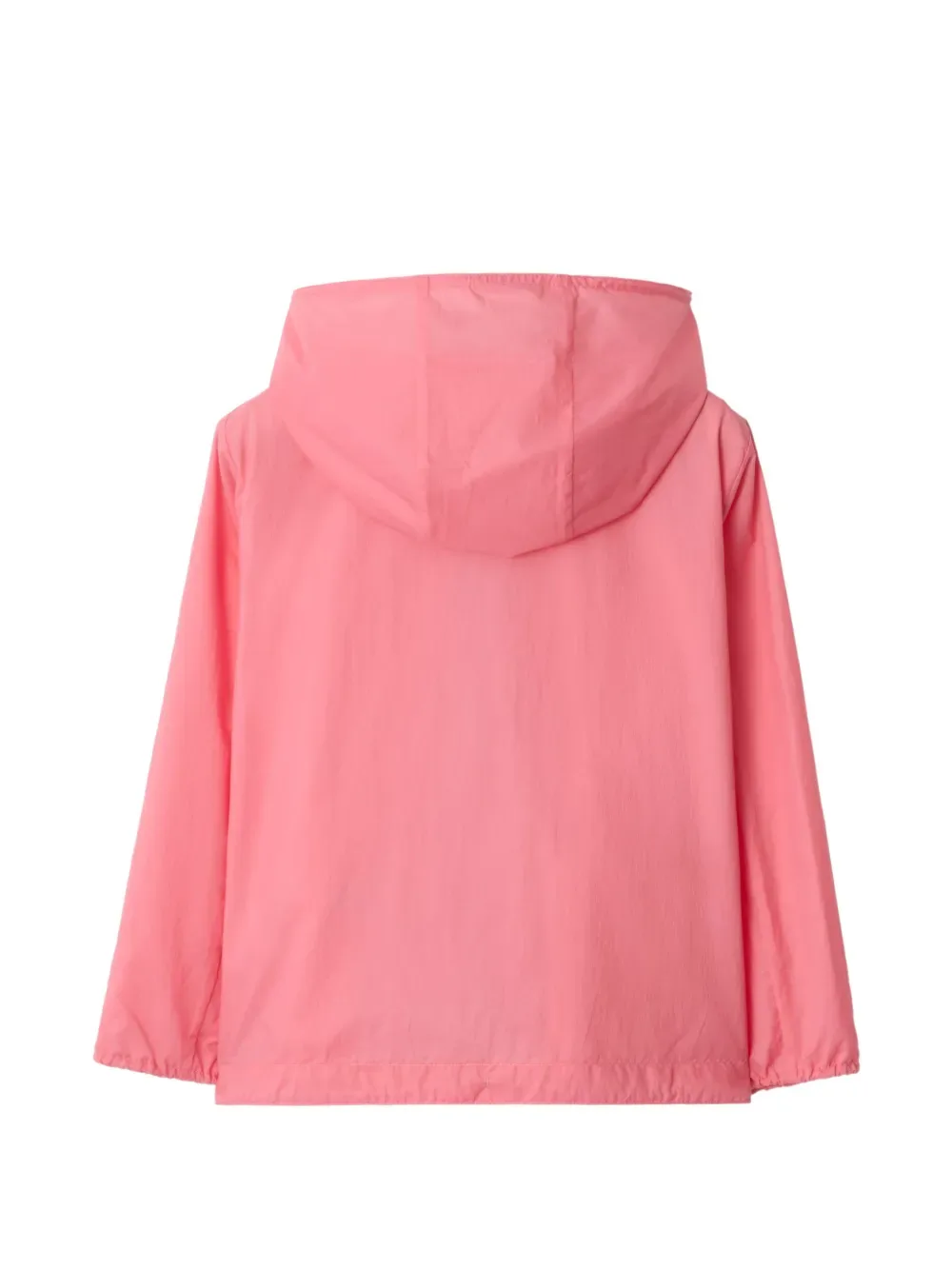 Куртка с капюшоном из нейлона с клетчатой лентой BURBERRY KIDS, розовый — фото 2