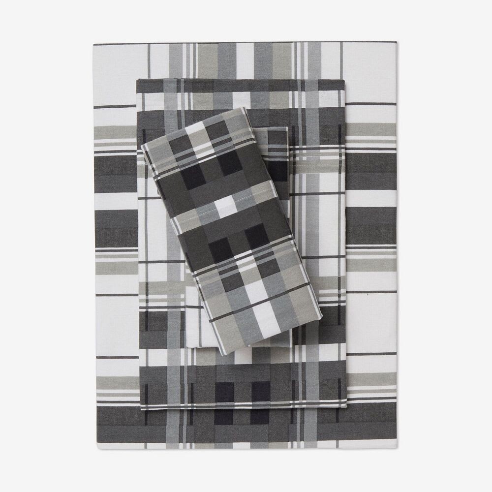

Комплект простыней с хлопково-фланелевым принтом Brylanehome BrylaneHome, цвет Gray Plaid