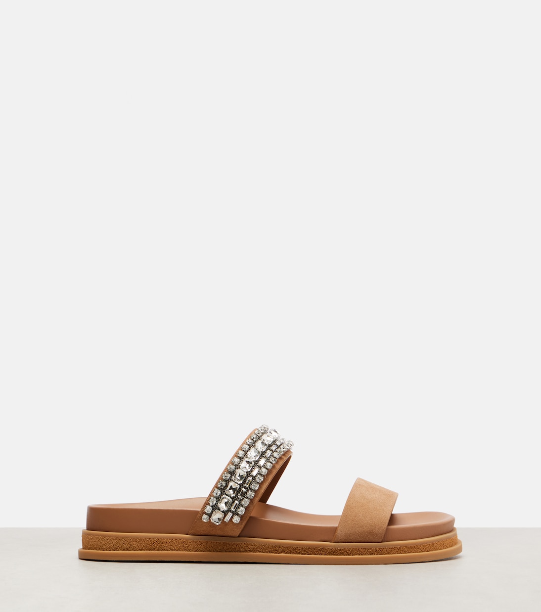 Женские слайды из замши с кристаллами Jadi Jimmy Choo, Toffee/Cry — фото 4