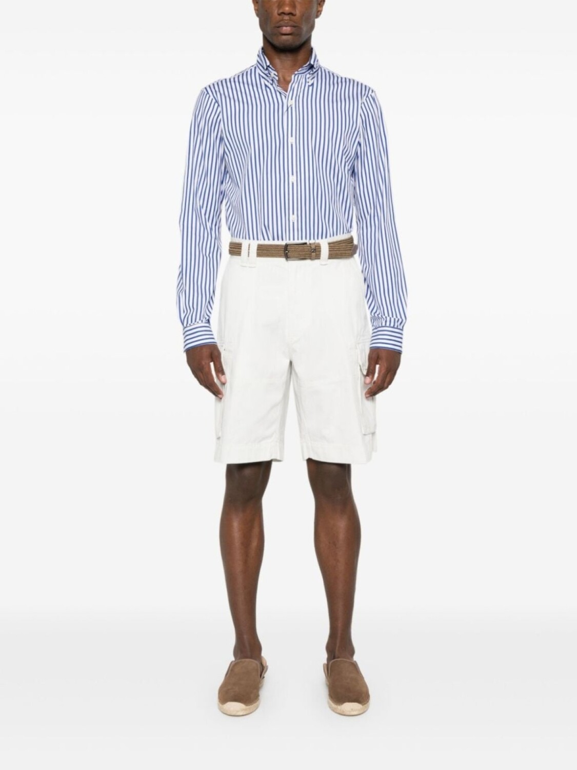 Polo Ralph Lauren шорты-карго с нашивкой-логотипом, белый — фото 2