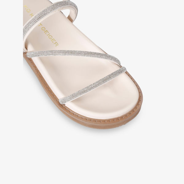 Сандалии Kg Kurt Geiger Savanna из искусственной кожи, серебряный — фото 3