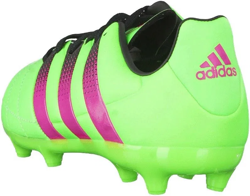 Детские кожаные кроссовки Adidas Ace 16.3 Fg/Ag J, Verde Versol Rosimp Negbas — фото 4
