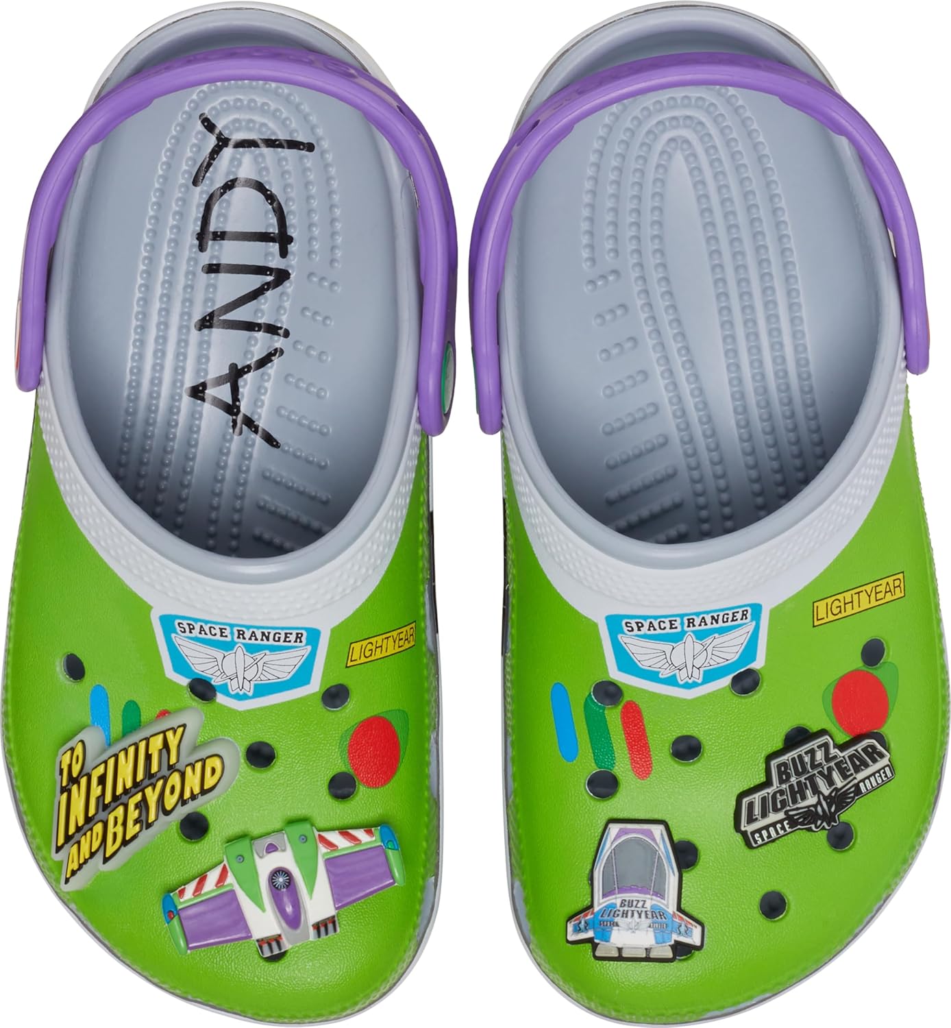 Детские кроксы Crocs по мотивам мультфильма Disney Pixar История игрушек, серый — фото 4